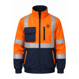 Chaqueta de Trabajo de Seguridad Reflectante Impermeable para Hombre, de Alta Visibilidad, para Construcción, Resistente al Viento - Product Image 1