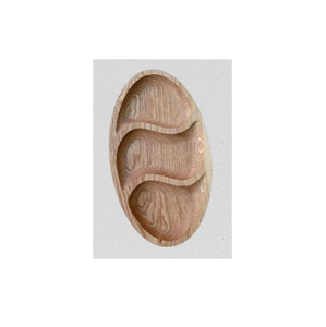 Bandeja de Servir de Madera Yin-Yang Pulida Hecha a Mano con 2 Compartimentos, Organizador Ecológico para Aperitivos y Condimentos, Utensilios de Cocina Modernos - Product Image 4