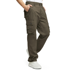 Men's High Waist Custom Logo Cargo Pants with Side Pockets Autumn Multi Colors Trousers Regular Fit Casual Pants for Men - Product Image 3