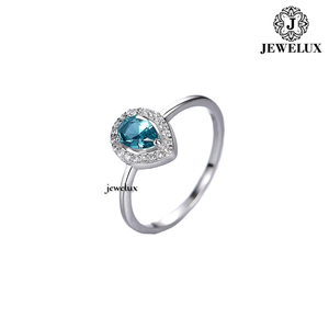 แหวนค็อกเทลเงินแท้ 925 สำหรับผู้หญิงจาก Jewelux ประดับคริสตัลรูปดอกไม้ ดีไซน์หรูหรา ชุบโรเดียม ฝังเพชรแบบ Pave เหมาะสำหรับเป็นแหวนหมั้น - Product Image 2