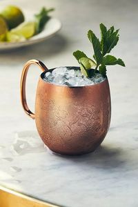 <b>Copper</b> serving mug set seaside <b>lanterns</b> beverage cups handmade premium cocktail drink mugs durable finish - Product Image 1