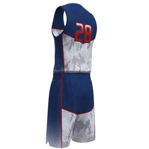 Uniformes de Baloncesto Personalizados al Por Mayor para Hombre, Camisetas y Pantalones Cortos Reversibles, Nuevo Diseño con Impresión por Sublimación - Product Image 3
