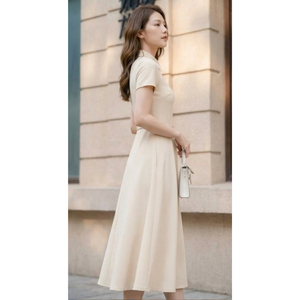 Vestido Casual Elegante de Oficina para Mujer, Estilo A-Line, 100% Algodón Natural, Ecológico, Cintura Natural, Talla Grande, Fabricación Vietnamita, Venta al Por Mayor - Product Image 3