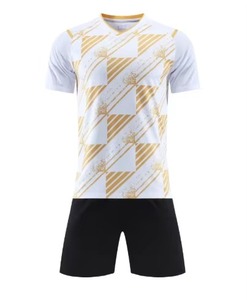 Conjunto de Camiseta de Fútbol con Cuello en V para Hombre, Estampado Geométrico, Manga Corta, Poliéster que Absorbe la Humedad, Ajuste Atlético, para Todas las Temporadas - Product Image 6