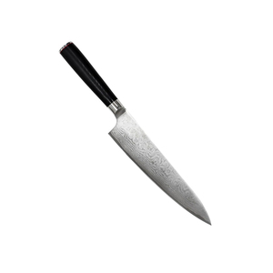 Couteau de chef artisanal en acier Damas, tranchant, pour la cuisine, la découpe et la préparation culinaire, manche ergonomique en bois noir, multi-usages - Product Image 3