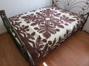 Beautiful Brown And White Pattern Hawaiian <b>Quilts</b> 100% Cotton Material Bed Sheets For Home, Hotel <b>Bedding</b> Decorations - Product Image 4