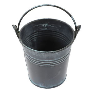 Wholesale Vintage Galvanized Metal <b>Tin</b> Pail Buckets <b>Small</b> Iron Flower Pots For Indoor Outdoor Garden Decor Planter With Handle - Product Image 3