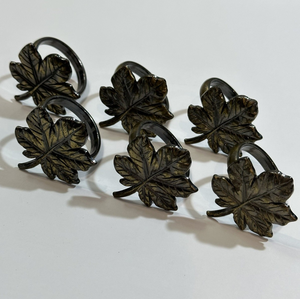 Anillo de Servilleta de Metal de Diseño Clásico para Hogar, Hotel, Restaurante, Boda, Acabado Negro con Diseño en Forma de Gallo - Product Image 1