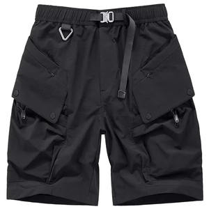 Shorts cargo pour homme en tissu personnalisable, de bonne qualité, motif uni, 100% coton, multi-poches. - Product Image 6