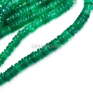 Natural Green Onyx Heishi <b>Beads</b> Smooth Green Onyx <b>Beads</b> 5-6MM Green Onyx Flat Disc <b>Beads</b> Green Gemstone <b>Beads</b> For Jewelry Making - Product Image 2