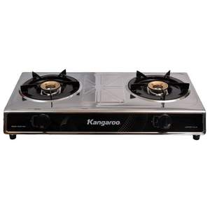 Estufa de gas con cuerpo de acero inoxidable brillante y duradero, Magneto, fabricada en Vietnam, estufa de doble quemador, estufa de gas doble de sobremesa para cocina. - Product Image 1