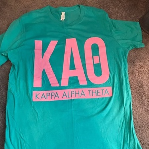 Hot Selling Sorority Style Summer <b>Patchwork</b> Cotton T-Shirt Custom Logo Women's Shirts for School Events - Product Image 3
