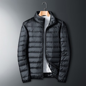 Men's <b>Thick</b> Cotton Puffer Jacket with Stand Collar Waterproof Packable <b>Winter</b> <b>Coat</b> 100% Nylon Hooded OEM Service Available - Product Image 1