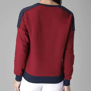 เสื้อสเวตเชิ้ตคอกลมสีบล็อกสำหรับผู้หญิง แขนยาว ผ้าฝ้ายถัก สวมใส่สบายๆ ในฤดูใบไม้ร่วง - Product Image 2