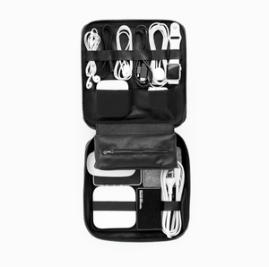 Genuine <b>Leather</b> Tech Organizer <b>Case</b> Zipper Closure 7 Inch Handmade Vintage Design 2-3 Compartments for <b>Documents</b> Electronics - Product Image 6