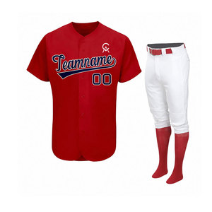 Nouvelle arrivée, uniforme de baseball respirant, tissu 100% polyester, options personnalisables, meilleur prix pour hommes - Product Image 1