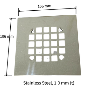 PSS0052 Siphon de douche carré à clipser, en acier inoxydable - Product Image 3