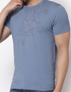 Camiseta de Algodón Estampada Personalizada de Alta Calidad para Hombre, Corte Regular, Cuello Redondo Informal, Camiseta Básica para la Moda de Verano y la Comodidad Diaria - Product Image 5