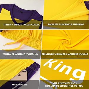 Wholesale High Custom Basketball Jerseys <b>Shorts</b> Set 100% <b>Polyester</b> Lightweight Uniforms for Teams Schools Clubs AAU Programs - Product Image 4