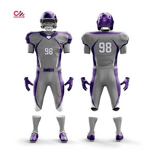 Maillot de football américain personnalisé sublimé pour homme, à manches courtes, col en V, anti-humidité, ajusté, en vente - Product Image 6