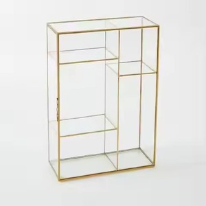 Modern Metal & Glass Jewelry <b>Box</b> Stylish <b>Trinket</b> Organizer for Rings Earrings Necklace Bracelet Vanity Bedroom Decor - Product Image 5