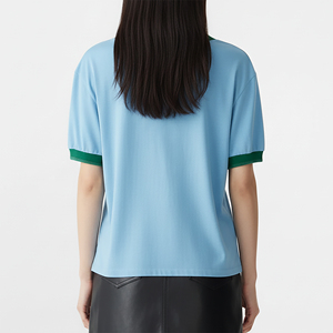 Nouveauté 2025 – T-shirts courts pour femmes en coton 100 % biologique, avec appliques estivales, respirants, écologiques et personnalisables, col rond – Vente en gros - Product Image 6