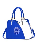 Bolso Tote Vintage de Cuero PU para Mujer, Hermandad Nacional Zeta Phi Beta, con Diseño de Letras, Borla Bordada y Botón