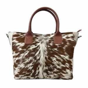Sac fourre-tout en cuir de vachette à poils, sac à main pour femme, sac à bandoulière, sac fourre-tout élégant et décontracté, LHTB-0080 - Product Image 3