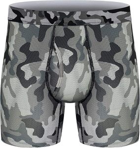 Wholesale OEM Men's Breathable Eco-Friendly Boxer Briefs Mesh Knit Quick Dry Performance Sport Athletic <b>Camouflage</b> Printed - Product Image 1