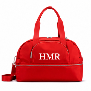 Sac de voyage rouge HMR avec monogramme imprimé par transfert thermique pour vêtements maçonniques, insignes et articles de fraternité - Product Image 4