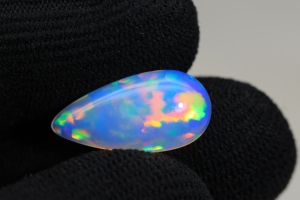 Opale d'Éthiopie véritable, cabochon en forme de poire, 5-7 carats chacune, qualité supérieure, opale de feu Welo pour la création de bijoux - Product Image 6