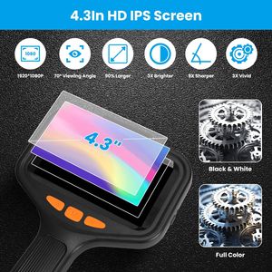 Telecamera d'Ispezione 4.3 Pollici con Cavo da 16.4 Piedi, Endoscopio Articolato, 2 Modalità, 3 Livelli di Luminosità Regolabili, Strumento per Ispezione Auto - Product Image 5