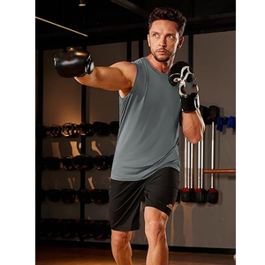 Premium <b>Drop</b> Armhole Muscle Fitted Tank High Performance Fitted Sleeveless Tops Hot - Product Image 2