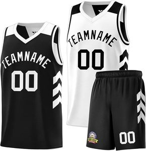 Maillot de basketball pour homme, logo personnalisé sur le devant, 100% polyester, respirant, bretelles réglables, manches courtes, élégant, confortable, tenue d'équipe - Product Image 3