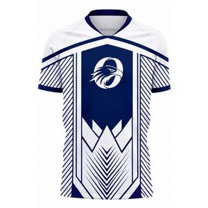 ชุดเสื้อฟุตบอลสีน้ำเงินรอยัลและสีขาวแบบกำหนดเอง ชุดฟุตบอลน้ำหนักเบา ระบายเหงื่อได้ดี เหมาะสำหรับการฝึกซ้อมและการแข่งขัน - Product Image 1