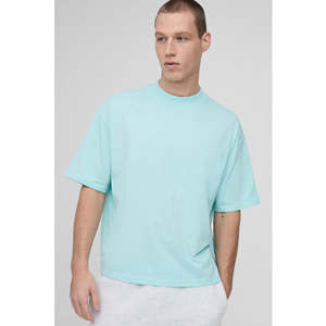 Camiseta Extra Grande Verde Menta para Hombre, 100% Algodón, Cuello Redondo, Estilo Casual Urbano, Corte Regular, Secado Rápido, Etiqueta Privada Personalizada - Product Image 4