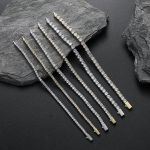 สร้อยข้อมือสายเทนนิสทำจากเพชรชุดแชนเนลสวยทรงกลมสำหรับงานแต่งงาน - Product Image 4