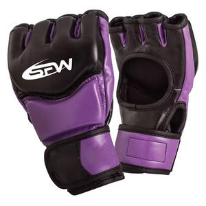 Gants de boxe professionnels pour hommes à paume ouverte pour MMA, sparring, kickboxing, Muay Thai, sac de frappe, en cuir synthétique respirant et anti-humidité - Product Image 1