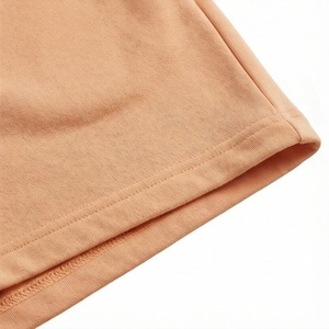 Conjunto de 2 Piezas para Mujer, Camiseta de Manga Corta de Color Sólido Tejida y Pantalones Cortos por Encima de la Rodilla, Cuello Redondo, Corte Holgado, Ropa Casual de Primavera/Verano - Product Image 6