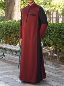 2025 2026 Thobe Abaya islamique en coton de haute qualité pour hommes, respirant, brodé, vêtements traditionnels musulmans pour l'Aïd - Product Image 3
