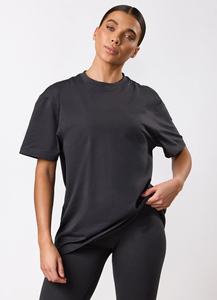 T-shirts blancs unis en gros 200 GSM pour femmes, en coton et élasthanne, col rond - Product Image 3