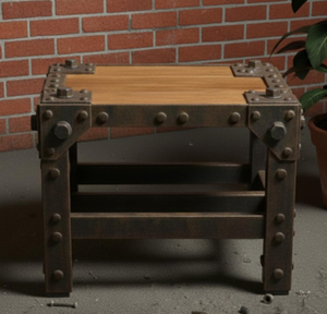 โต๊ะกาแฟไม้แบบดั้งเดิม โครงโลหะ พกพาสะดวก สำหรับห้องนั่งเล่น โฮมออฟฟิศ ทำด้วยมือ เป็นมิตรกับสิ่งแวดล้อม ตกแต่งได้อเนกประสงค์ - Product Image 5