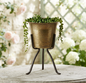 Support de plante en métal doré, style tendance, sur mesure, pour décoration extérieure - Product Image 6