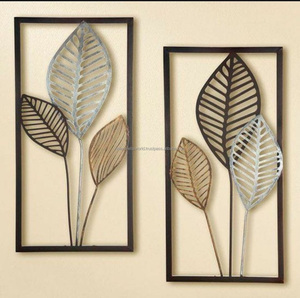 Nouveau lot de 2 cadres de feuilles en métal à l'aspect fin Offre Spéciale 2021 à un prix attractif auprès de fournisseurs en gros - Product Image 1