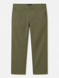 F2WIN Men's Khaki Straight Fit Custom <b>Canvas</b> Casual Trousers Mid Waist Button Breathable Quick Dry Lightweight Summer Wear - Product Image 5