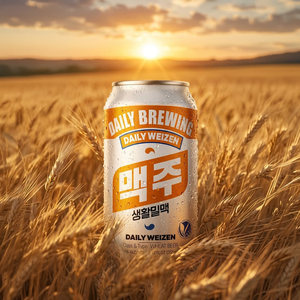 Bière de blé artisanale coréenne Daily Weizen, canette 355ml, carton de 24 pièces, Hefeweizen premium non filtré, 5% ABV, réfrigérée, pour exportation en gros - Product Image 6