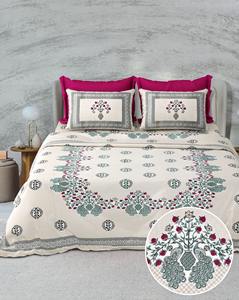 Newest Trending Custom King Size Printing Bed Sheet Cotton Jaipuri Print Bed Sheet Set Printed Bedsheets with Two <b>Pillow</b> Covers - Product Image 2
