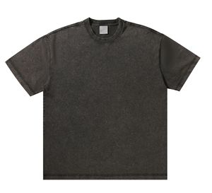 Camiseta de Hombre con Logotipo Personalizado, Lavado Ácido, Estilo Casual, Oversize, Streetwear, Gris, Manga Corta, 100% Algodón - Product Image 4