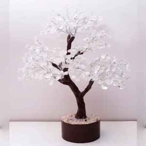 Árbol de Cristal de Cuarzo Transparente Natural, Bonsái Hecho a Mano con Alambre, Artículos Decorativos de Feng Shui para el Hogar y la Oficina - Product Image 1
