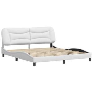Cadre de lit en similicuir Hvar blanc 72"x83.9" sans matelas, lits rembourrés - Product Image 3